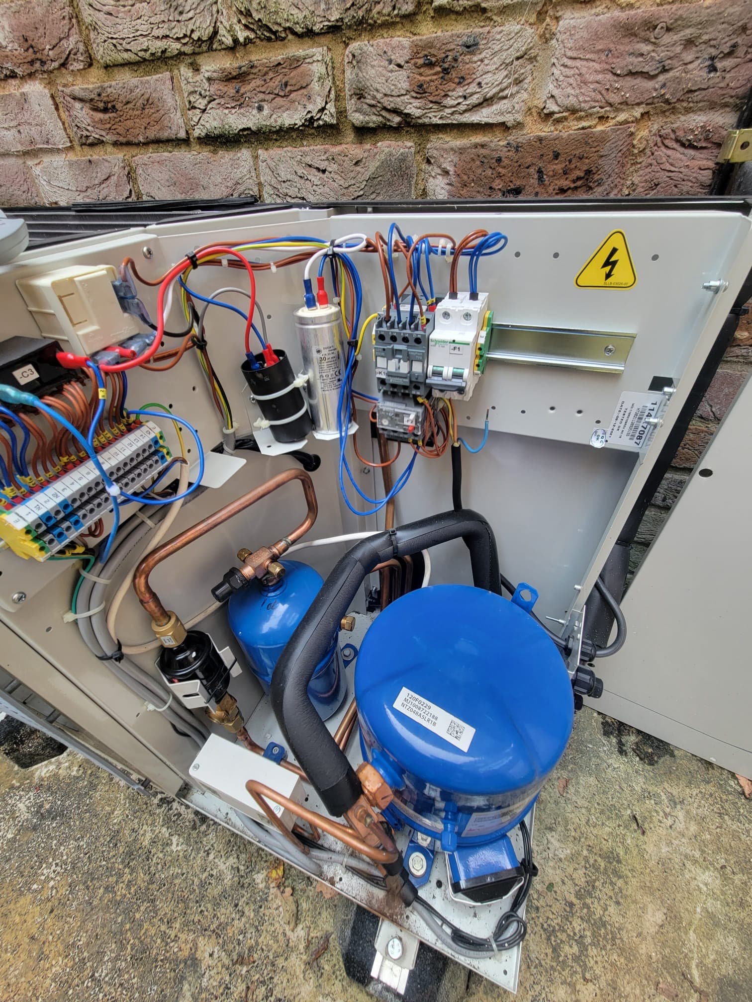 Commercial refrigeration condensing unit serviced by our engineers